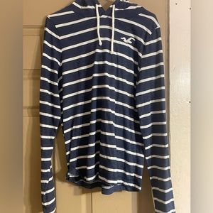 Men’s Hollister lightweight striped hoodie. Practically brand new..